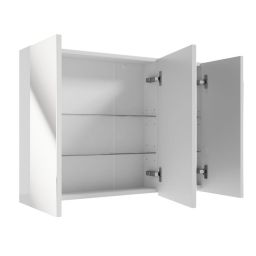 Defra Salsa szafka E85 85x15x60 cm z lustrem biały połysk 242-E-08501