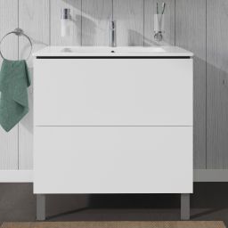 Duravit L-Cube szafka 82 cm podumywalkowa stojąca biały połysk LC662602222