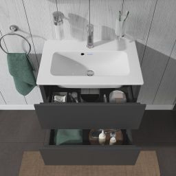 Duravit L-Cube Compact szafka 62 cm podumywalkowa wisząca grafit mat LC625604949