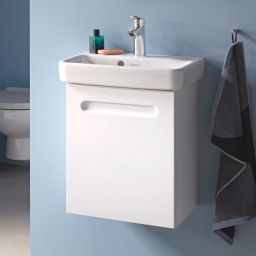 Duravit No.1 szafka 44 cm podumywalkowa wisząca lewa biały mat N14267L18180000