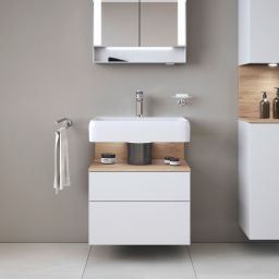 Duravit Qatego szafka 60 cm podumywalkowa wisząca biały mat/dąb QA4393055180010
