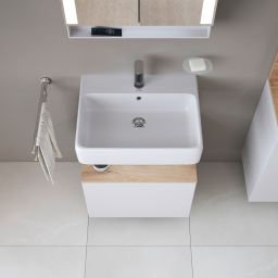 Duravit Qatego szafka 60 cm podumywalkowa wisząca biały mat/dąb QA4393055180010