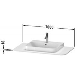 Duravit Happy D.2 konsola 100 cm biały wysoki połysk HP031E02222