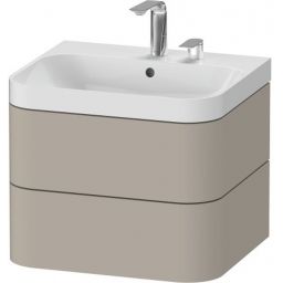 Duravit Happy D.2 umywalka z szafką 57,5 cm beżową HP4345E6060