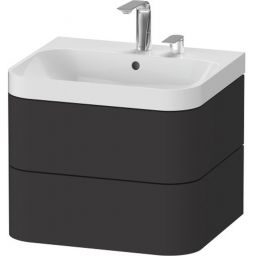 Duravit Happy D.2 umywalka z szafką 57,5 cm grafit HP4345N8080
