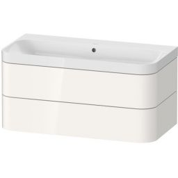 Duravit Happy D.2 umywalka z szafką 97,5 cm białą HP4348N2222