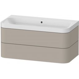 Duravit Happy D.2 umywalka z szafką 97,5 cm szarą HP4348N6060