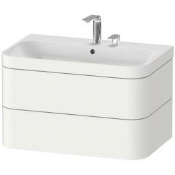 Duravit Happy D.2 umywalka z szafką 77,5 cm białą HP4637E3636