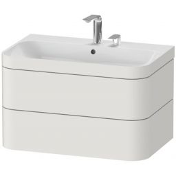 Duravit Happy D.2 umywalka z szafką 77,5 cm białą HP4637E3939