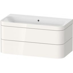 Duravit Happy D.2 umywalka z szafką 97,5 cm białą HP4638N2222