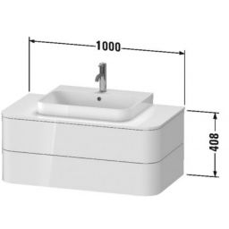 Duravit Happy D.2 szafka 100 cm podumywalkowa wisząca biały wysoki połysk HP497102222