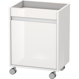 Duravit Ketho szafka na kółkach prawa biały połysk KT2530R2222