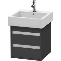 Duravit Ketho szafka 45 cm podumywalkowa wisząca grafit mat KT663504949