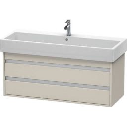 Duravit Ketho szafka 115 cm podumywalkowa wisząca taupe mat KT663909191