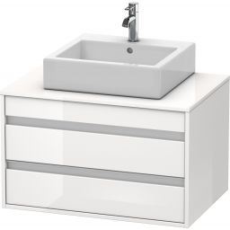 Duravit Ketho szafka 80 cm podumywalkowa wisząca biały połysk KT665402222