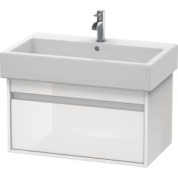 Duravit Ketho szafka 75 cm podumywalkowa wisząca biały połysk KT668702222
