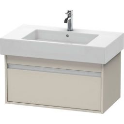Duravit Ketho szafka 80 cm podumywalkowa wisząca taupe mat KT669009191