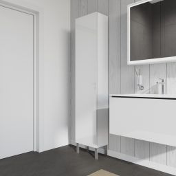 Duravit L-Cube szafka boczna 176 cm wysoka wisząca lewa biały połysk LC1170L2222