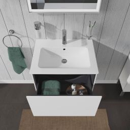 Duravit L-Cube szafka 62 cm podumywalkowa wisząca biały połysk LC614002222