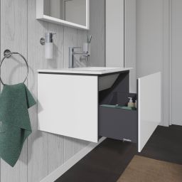 Duravit L-Cube szafka 62 cm podumywalkowa wisząca biały połysk LC614002222