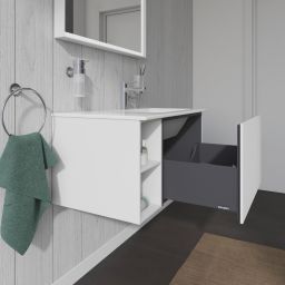 Duravit L-Cube szafka 82 cm podumywalkowa wisząca biały mat LC619201818