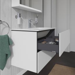 Duravit L-Cube szafka 82 cm podumywalkowa wisząca biały mat LC624101818