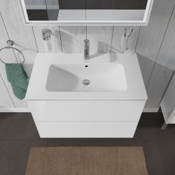Duravit L-Cube szafka 82 cm podumywalkowa wisząca biały połysk LC624102222
