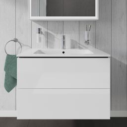 Duravit L-Cube szafka 82 cm podumywalkowa wisząca biały połysk LC624102222