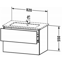 Duravit L-Cube szafka 82 cm podumywalkowa wisząca orzech szczotkowany LC624106969