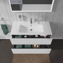 Duravit L-Cube szafka 102 cm podumywalkowa wisząca biały mat LC624201818