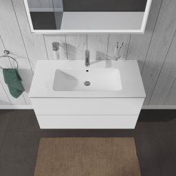 Duravit L-Cube szafka 102 cm podumywalkowa wisząca biały połysk LC624202222