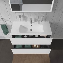 Duravit L-Cube szafka 102 cm podumywalkowa wisząca biały połysk LC624202222