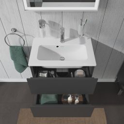 Duravit L-Cube Compact szafka 62 cm podumywalkowa wisząca grafit mat LC625604949