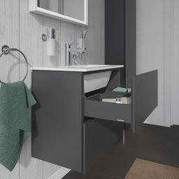Duravit L-Cube Compact szafka 62 cm podumywalkowa wisząca grafit mat LC625604949