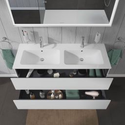 Duravit L-Cube szafka 129 cm podumywalkowa wisząca biały mat LC625801818