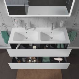 Duravit L-Cube szafka 129 cm podumywalkowa wisząca biały mat LC625901818