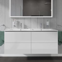 Duravit L-Cube szafka 129 cm podumywalkowa wisząca biały wysoki połysk LC625902222