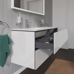 Duravit L-Cube szafka 129 cm podumywalkowa wisząca biały wysoki połysk LC625902222