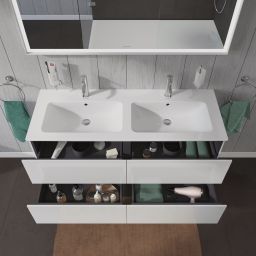 Duravit L-Cube szafka 129 cm podumywalkowa wisząca biały wysoki połysk LC625902222