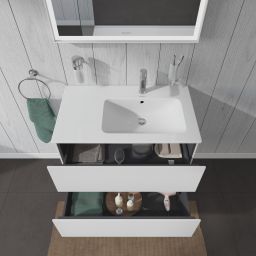 Duravit L-Cube szafka 82 cm podumywalkowa wisząca biały mat LC629201818