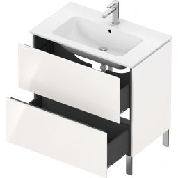 Duravit L-Cube szafka 82 cm podumywalkowa stojąca biały połysk LC662602222