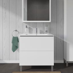 Duravit L-Cube szafka 82 cm podumywalkowa stojąca biały połysk LC662602222