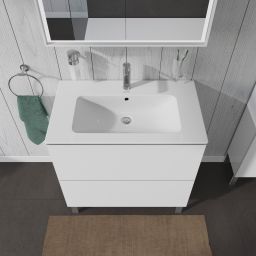 Duravit L-Cube szafka 82 cm podumywalkowa stojąca biały połysk LC662602222