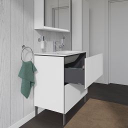 Duravit L-Cube szafka 82 cm podumywalkowa stojąca biały połysk LC662602222