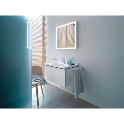 Duravit L-Cube lustro 65x70 cm z oświetleniem LED biały mat LC738000000