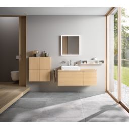 Duravit L-Cube lustro 65x70 cm z oświetleniem LED biały mat LC738000000