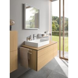Duravit L-Cube lustro 65x70 cm z oświetleniem LED biały mat LC738000000