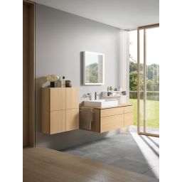 Duravit L-Cube lustro 65x70 cm z oświetleniem LED biały mat LC738000000