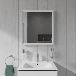 Duravit L-Cube lustro 65x70 cm z oświetleniem LED biały mat LC738000000