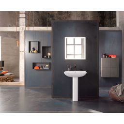 Duravit L-Cube lustro 65x70 cm z oświetleniem LED biały mat LC738000000
